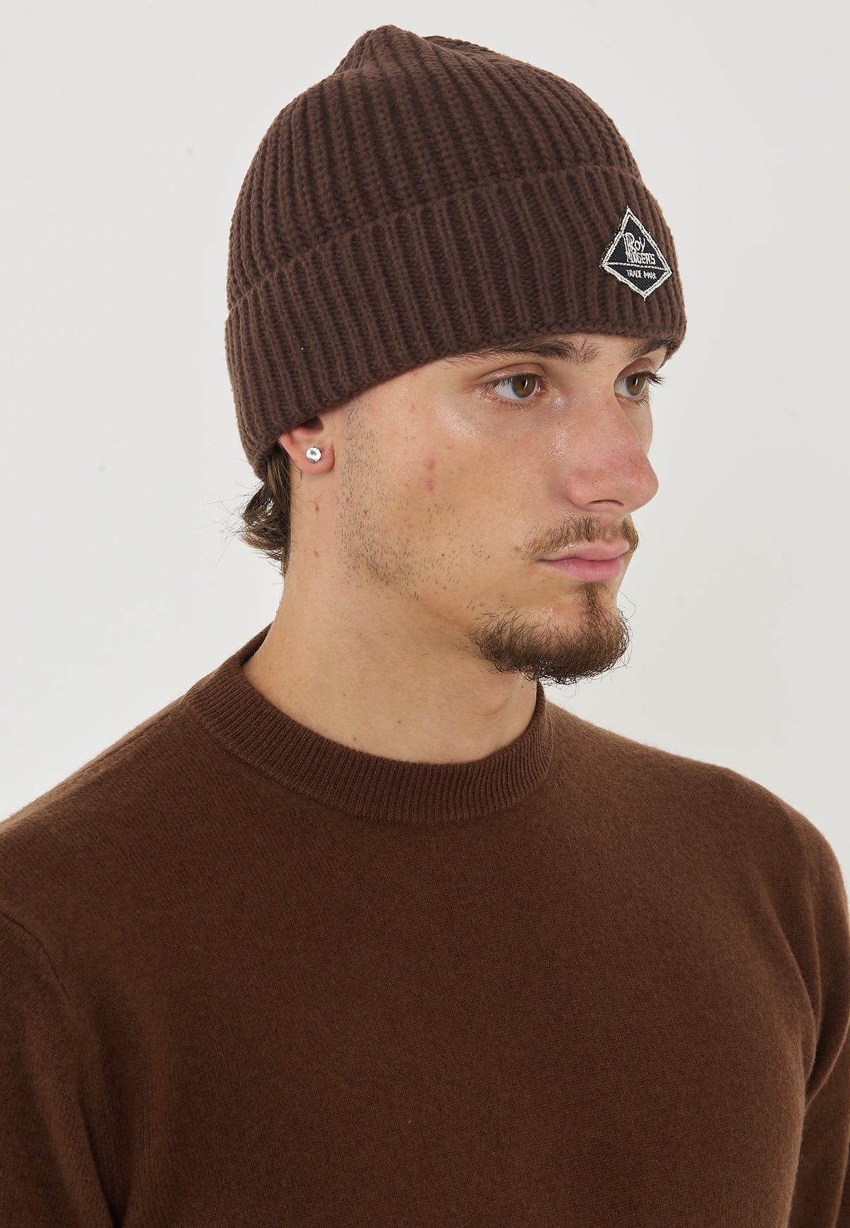 Beanie In Maglia Brown 
