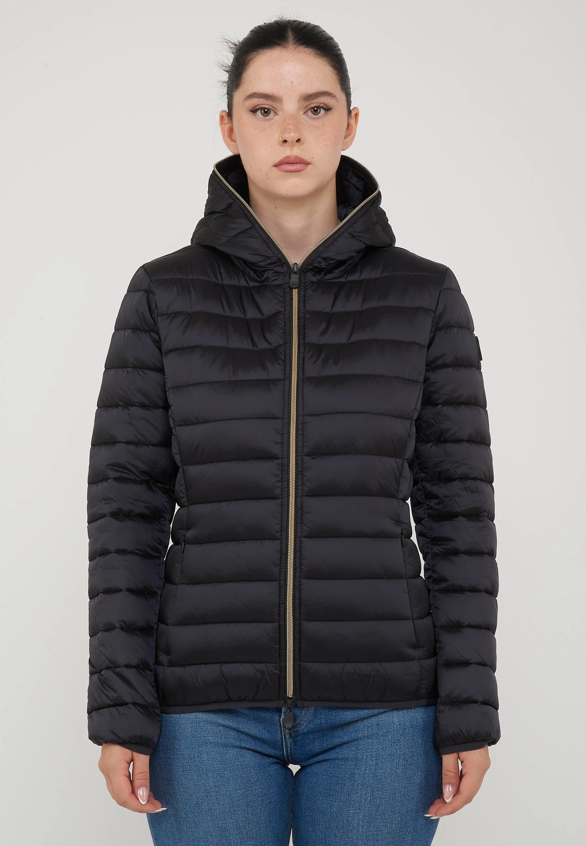 Piumino Animal Free Con Cappuccio Donna Alexis Black 