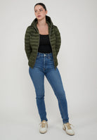 Piumino Animal Free Con Cappuccio Donna Alexis Pine Green 