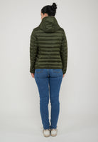 Piumino Animal Free Con Cappuccio Donna Alexis Pine Green 