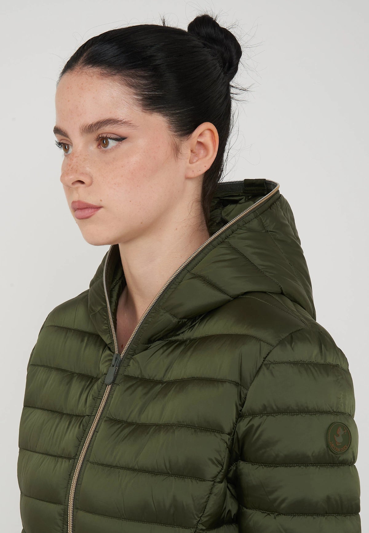 Piumino Animal Free Con Cappuccio Donna Alexis Pine Green 