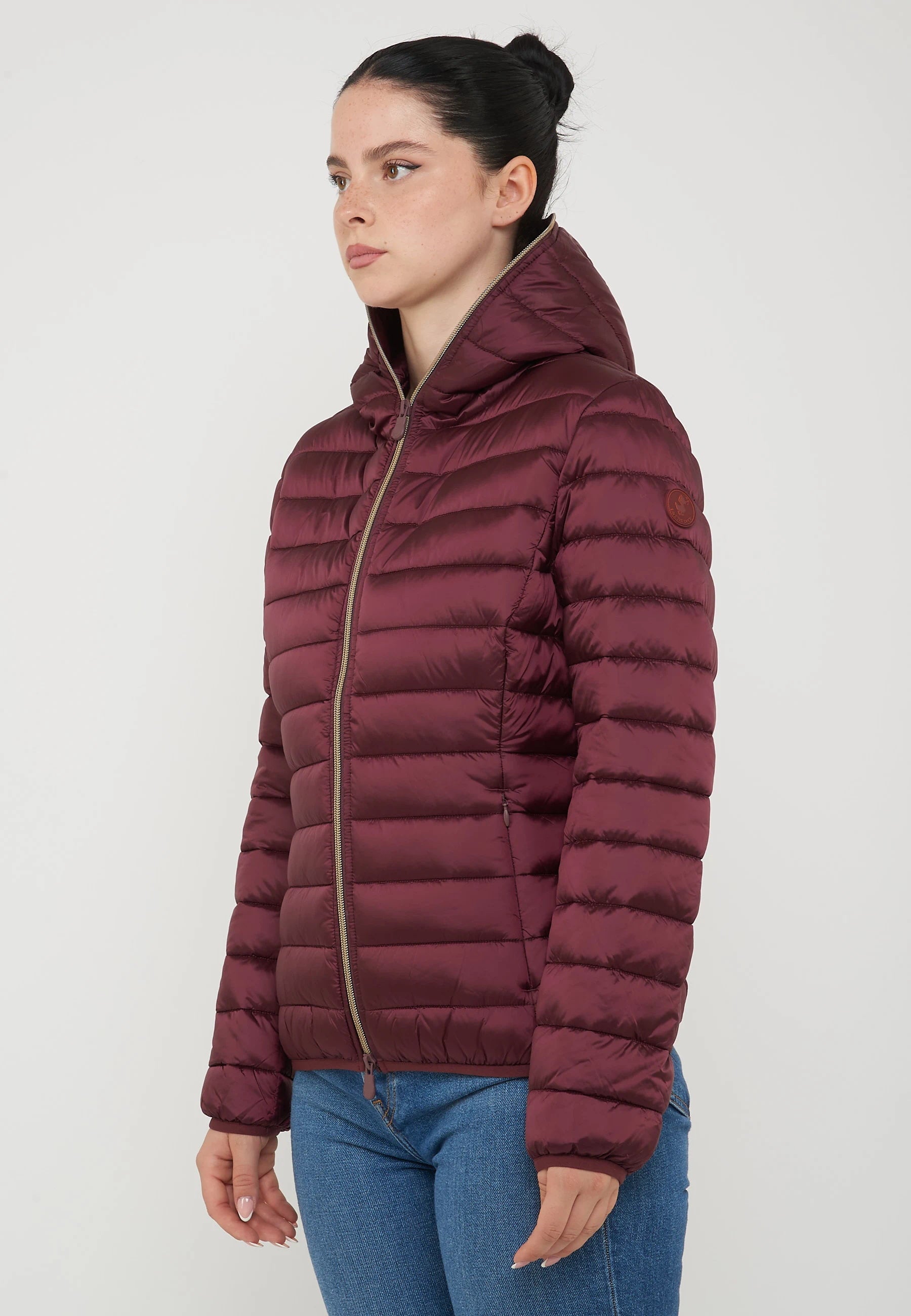 Piumino Animal Free Con Cappuccio Donna Alexis Wine Red 