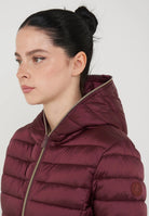 Piumino Animal Free Con Cappuccio Donna Alexis Wine Red 