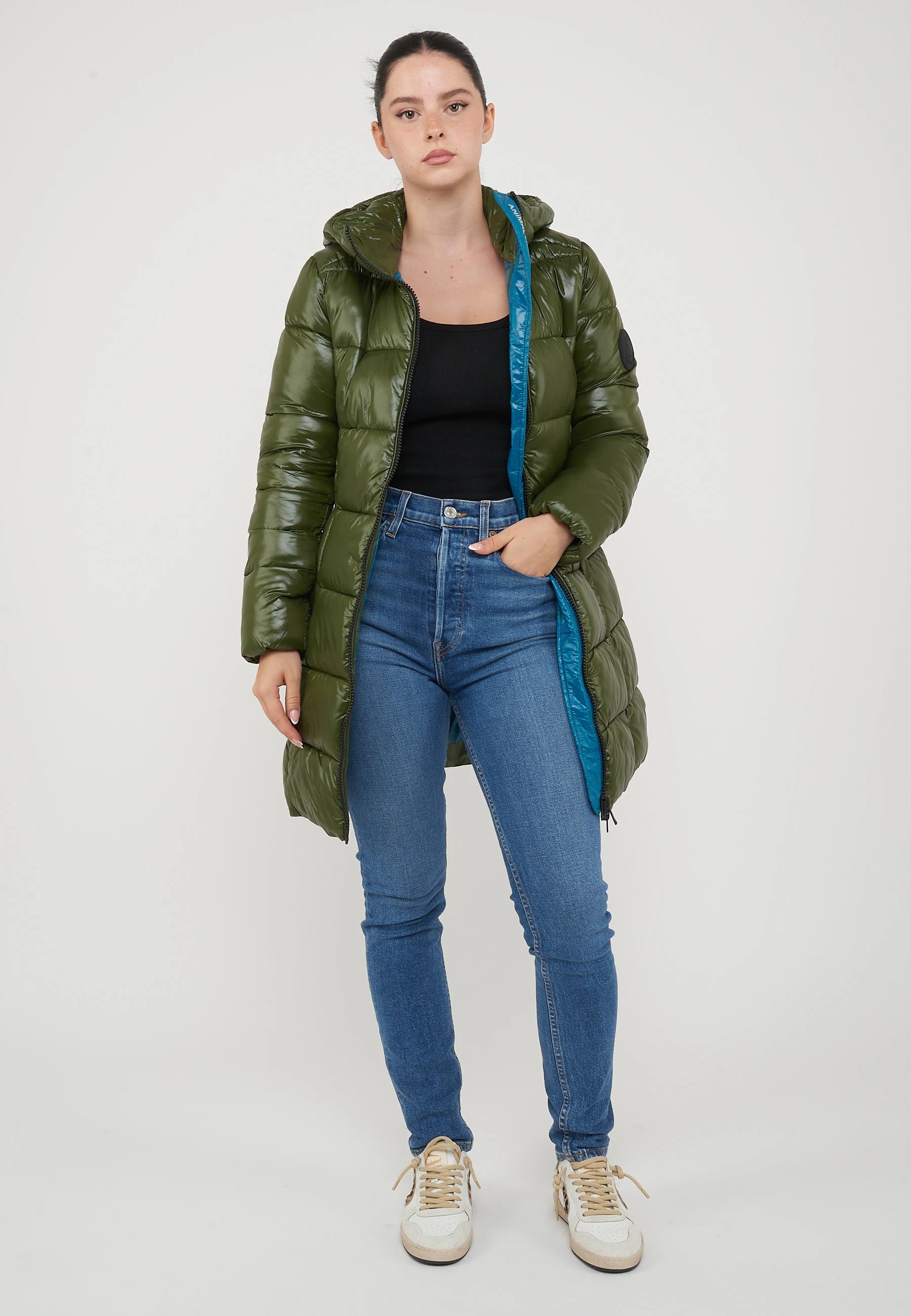 Giacca Lunga Donna Ines Pine Green 