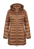 Piumino Lungo Da Donna Modello Reese Noisette Brown 