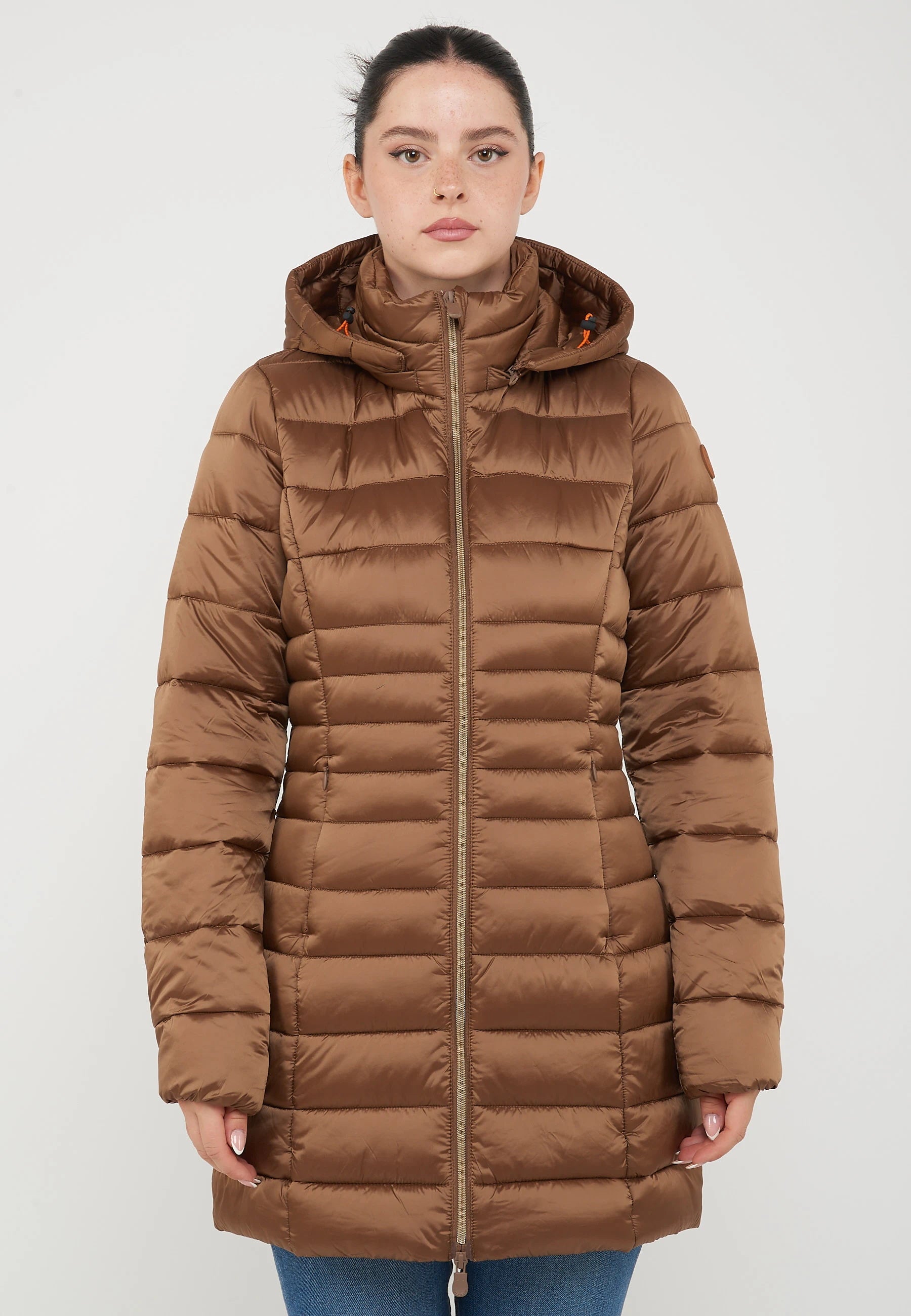 Piumino Lungo Da Donna Modello Reese Noisette Brown 
