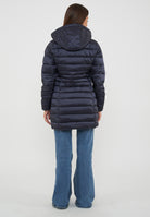 Piumino Lungo Da Donna Modello Reese Blue Black 