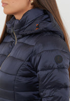 Piumino Lungo Da Donna Modello Reese Blue Black 
