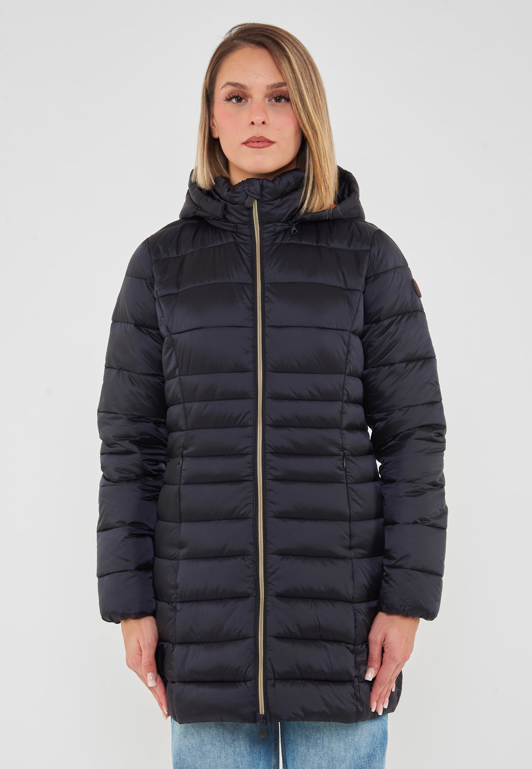 Piumino Lungo Da Donna Modello Reese Nero 