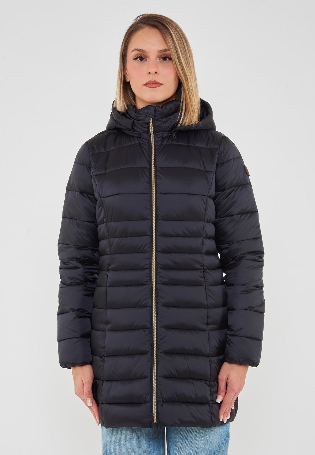 Piumino Lungo Da Donna Modello Reese Nero 