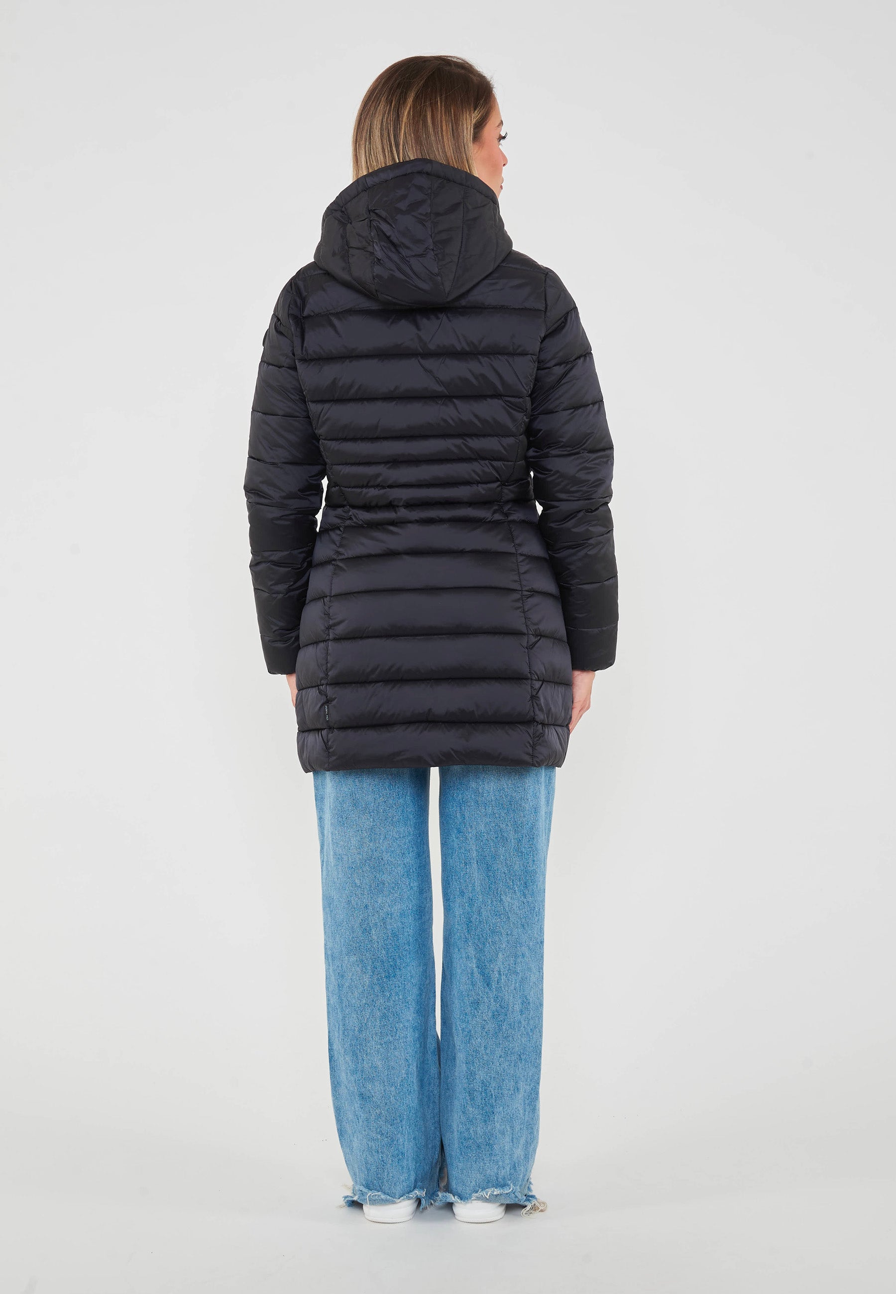 Piumino Lungo Da Donna Modello Reese Nero 