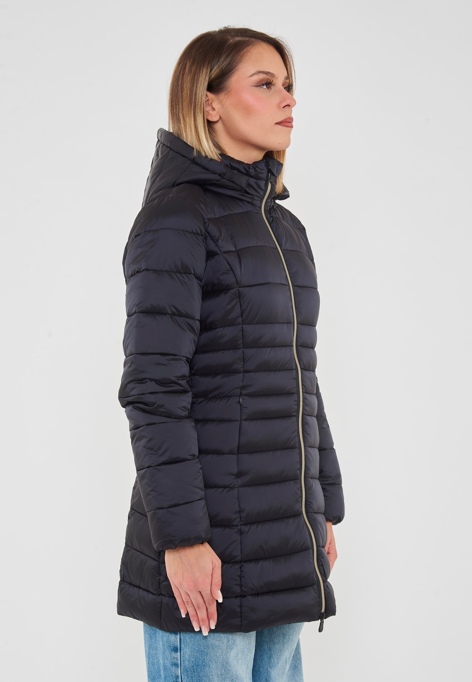 Piumino Lungo Da Donna Modello Reese Nero 