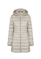 Piumino Lungo Da Donna Modello Reese Rainy Beige 