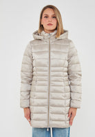 Piumino Lungo Da Donna Modello Reese Rainy Beige 