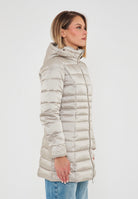 Piumino Lungo Da Donna Modello Reese Rainy Beige 