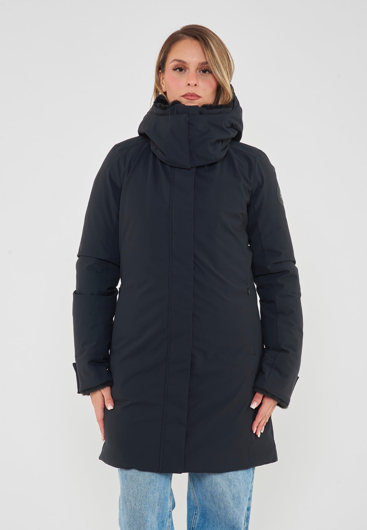 Parka Donna Con Cappuccio Samantah Nero 