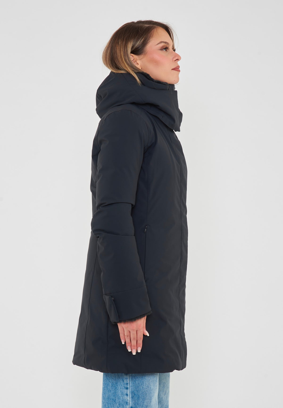 Parka Donna Con Cappuccio Samantah Nero 