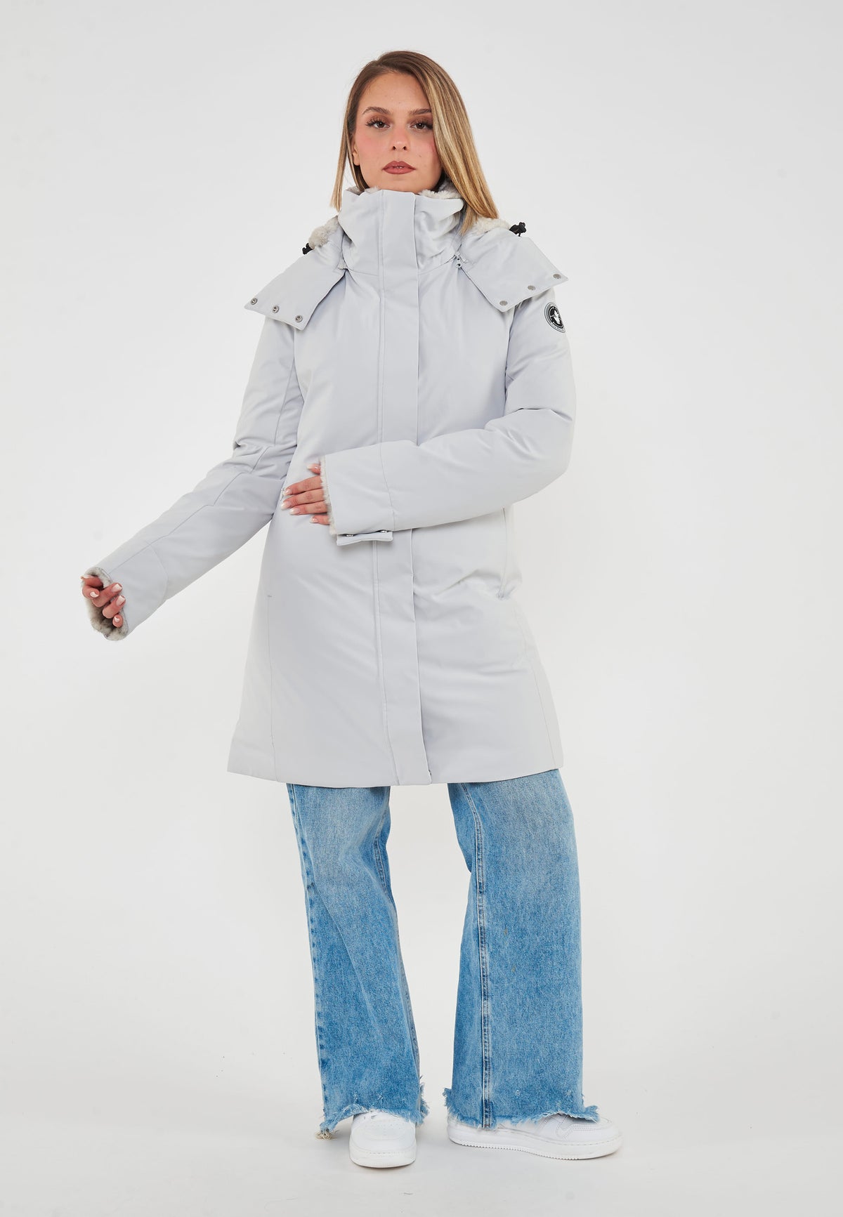 Parka Donna Con Cappuccio Samantah Fog Grey 