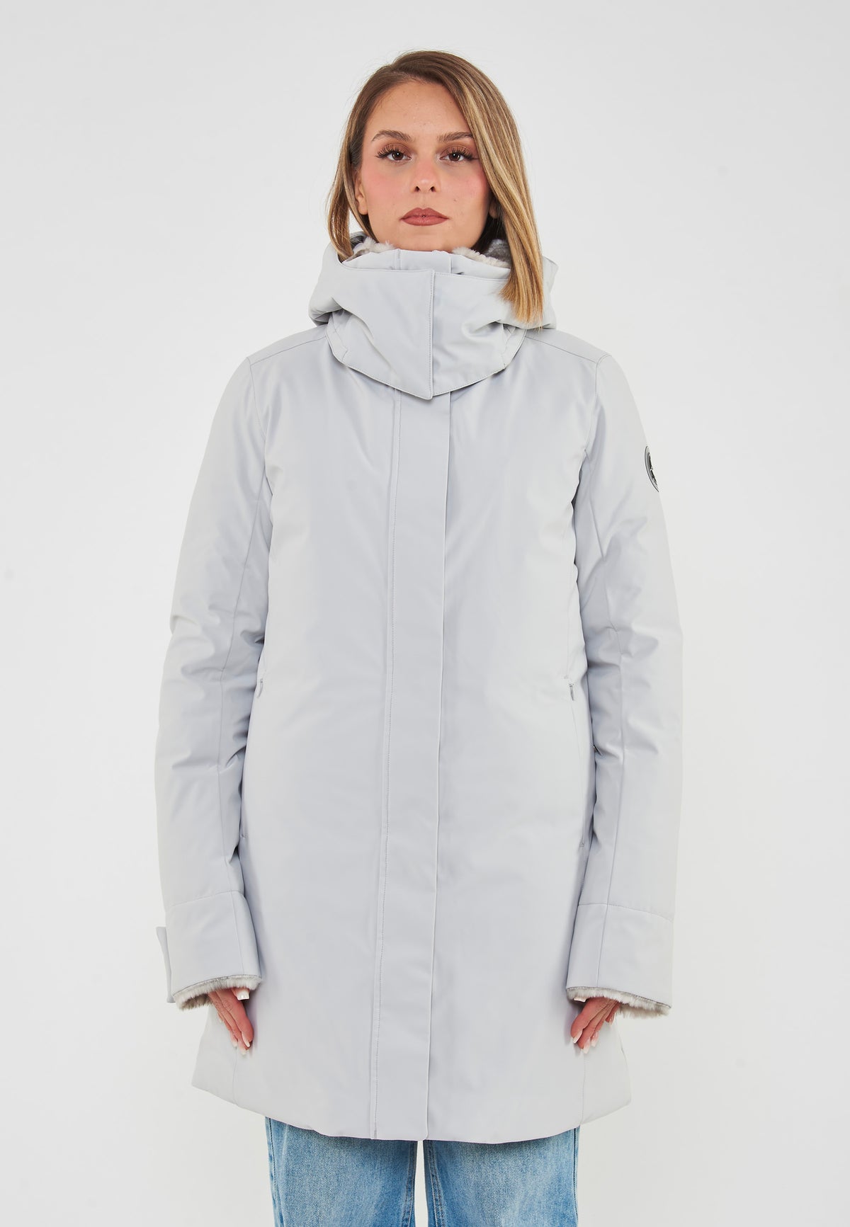 Parka Donna Con Cappuccio Samantah Fog Grey 