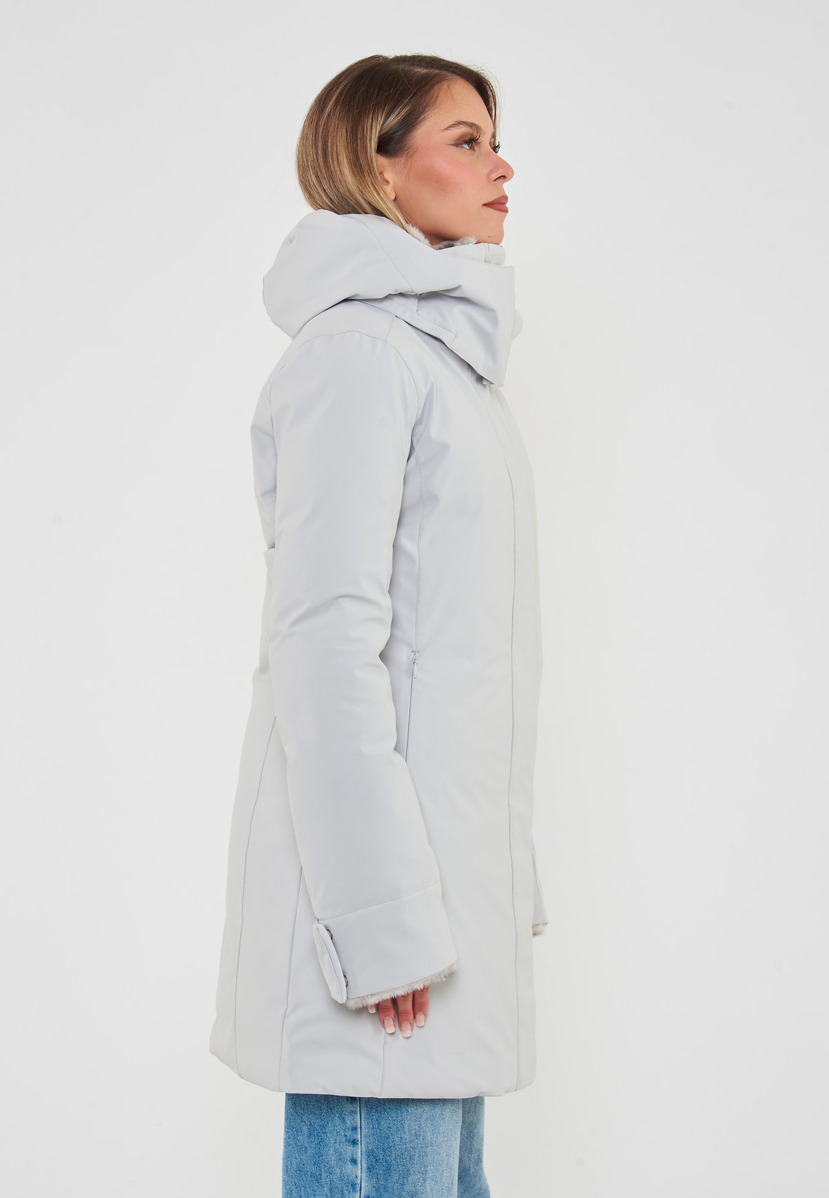 Parka Donna Con Cappuccio Samantah Fog Grey 