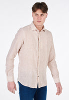 Camicia Alley Docks A Righe Misto Lino 
