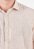 Camicia Alley Docks A Righe Misto Lino 