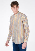 Camicia Coreana Alley Docks Cotone Rigato Multicolor 