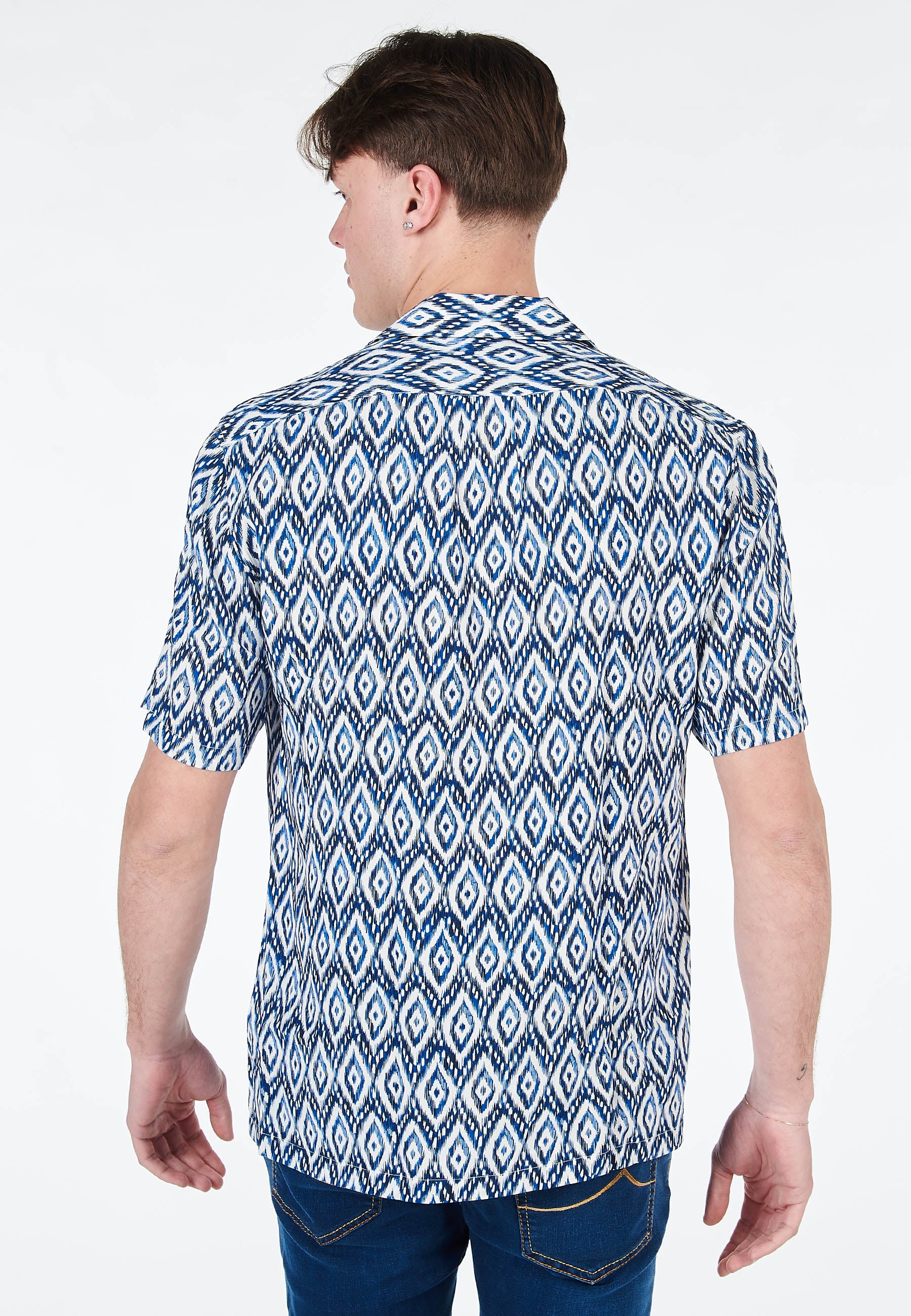 Camicia Alley Docks In Viscosa Mezza Manica Stampa 