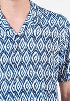 Camicia Alley Docks In Viscosa Mezza Manica Stampa 