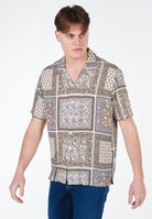 Camicia Alley Docks In Viscosa Mezza Manica Stampa 