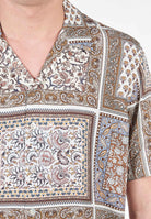 Camicia Alley Docks In Viscosa Mezza Manica Stampa 