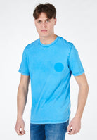 T-Shirt In jersey di Cotone Tinta In Capo 