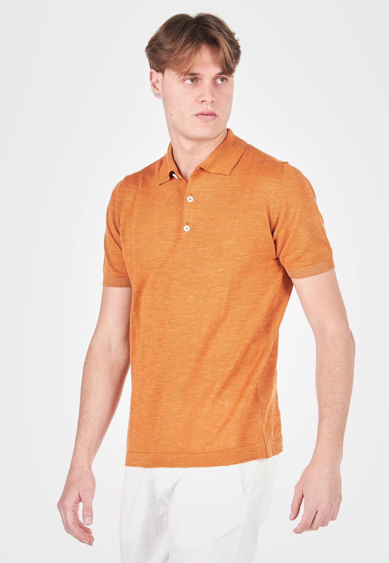 Polo Mezza Manica Misto Lino 