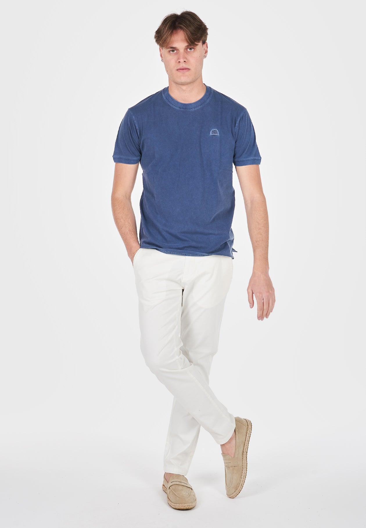 T-Shirt New Dey Girocollo Tinto Capo Con Logo 
