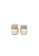 Sneaker Walk Star In Pelle Bianca Con Dettagli In Glitter Dorato 