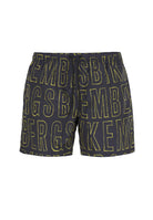 Boxer Mare Uomo Stampa Al Tratto Black 