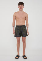 Boxer Mare Uomo Stampa Al Tratto Black 