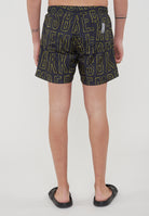 Boxer Mare Uomo Stampa Al Tratto Black 