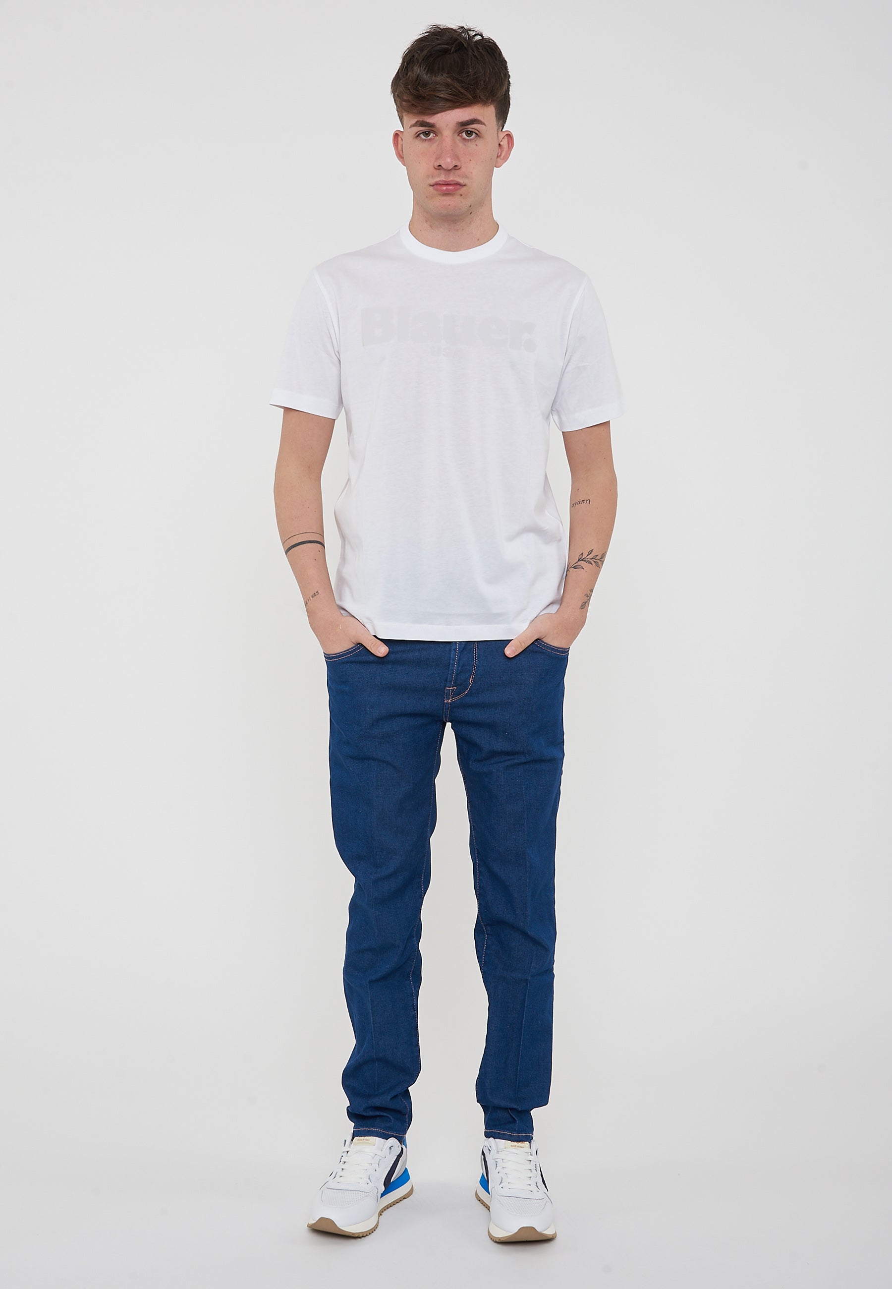 T-Shirt In Tono Bourne Bianco Ottico 