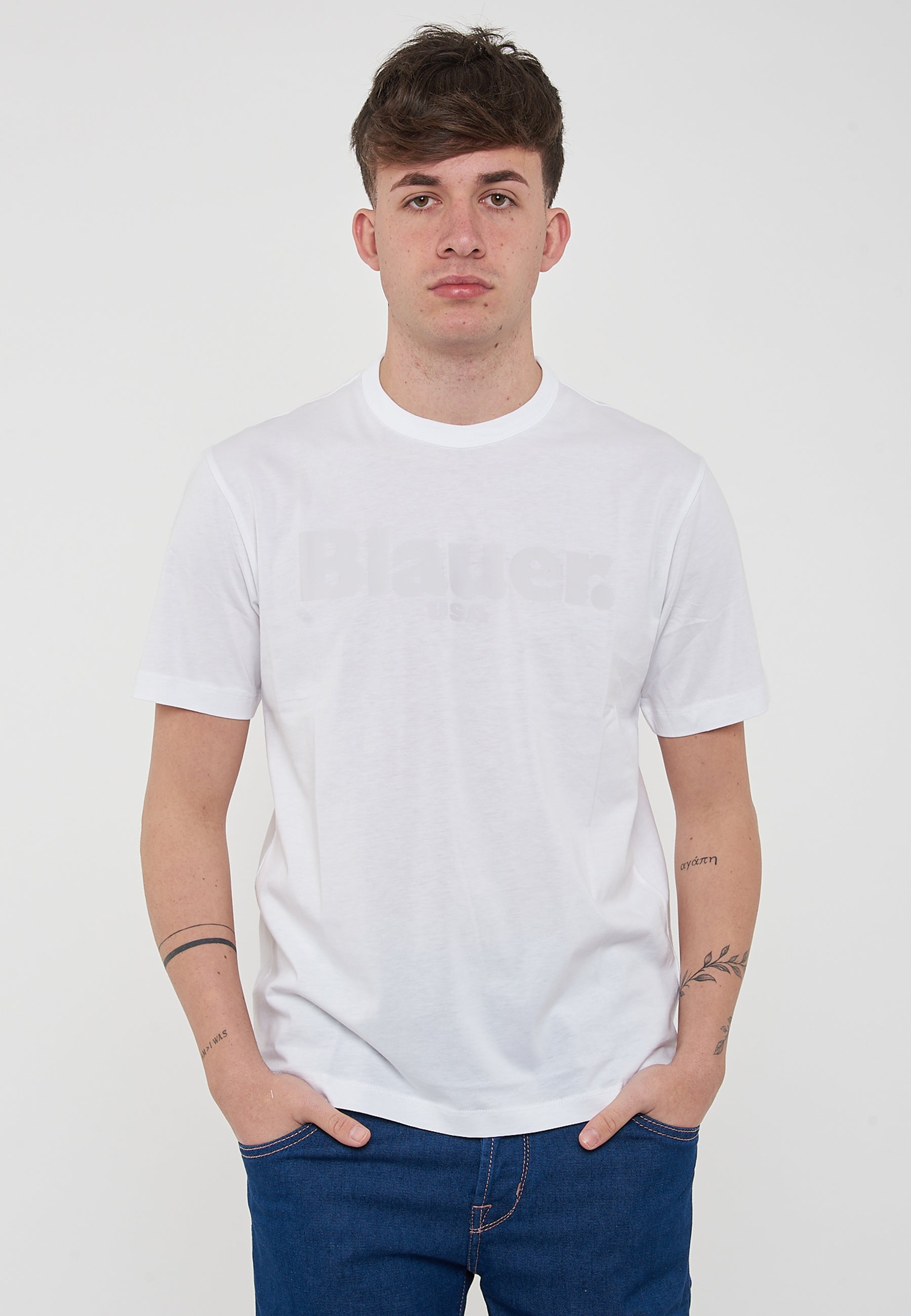 T-Shirt In Tono Bourne Bianco Ottico 