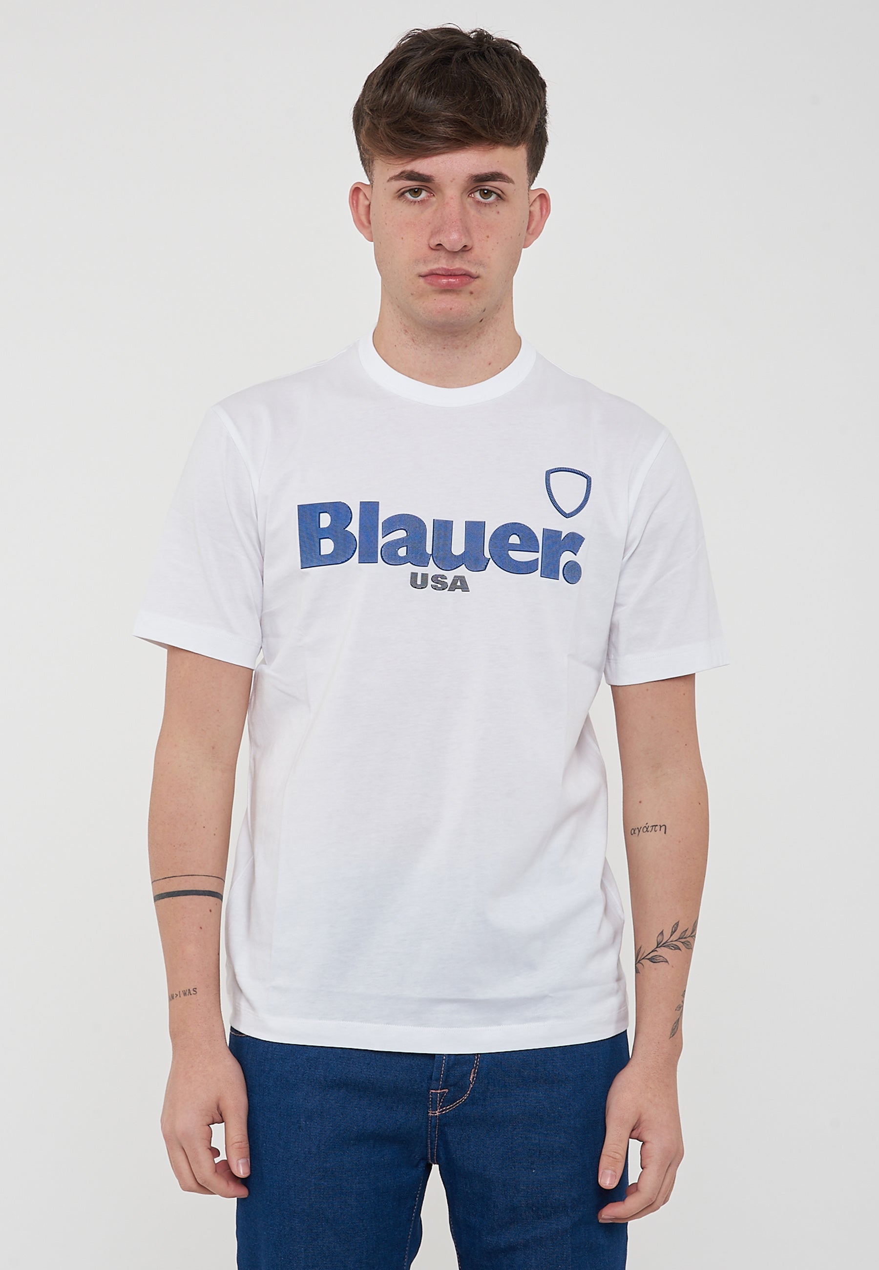 T-Shirt Gommata 3D Favre Bianco Ottico 