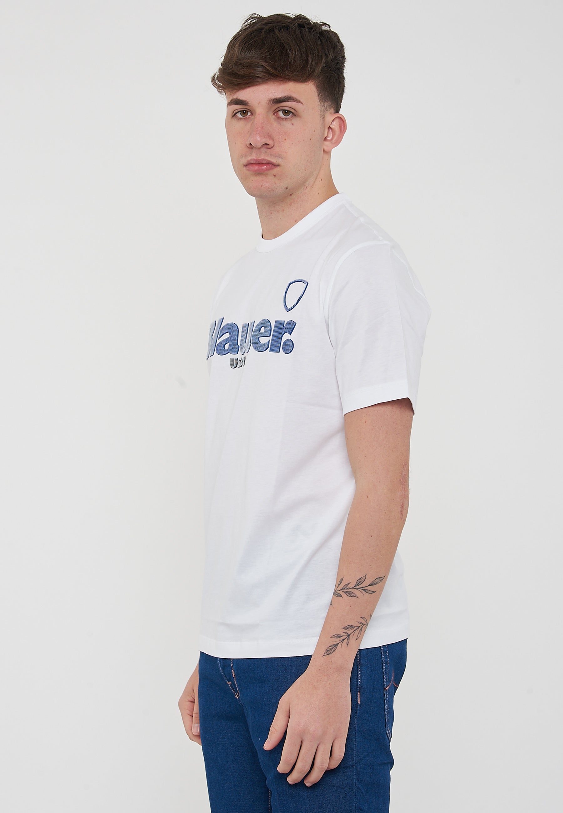 T-Shirt Gommata 3D Favre Bianco Ottico 