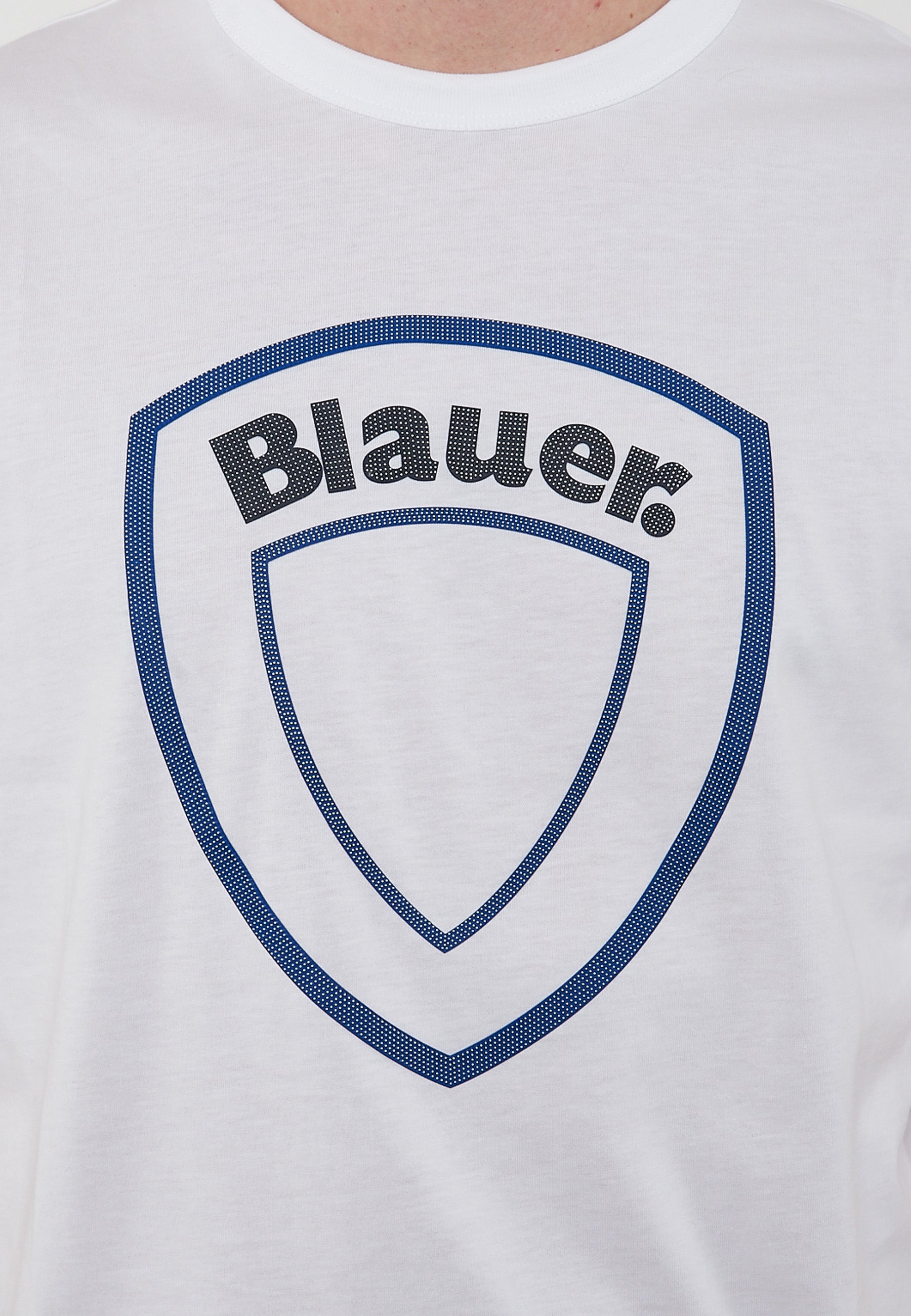 T-Shirt Scudo Grande Hallet Bianco Ottico 
