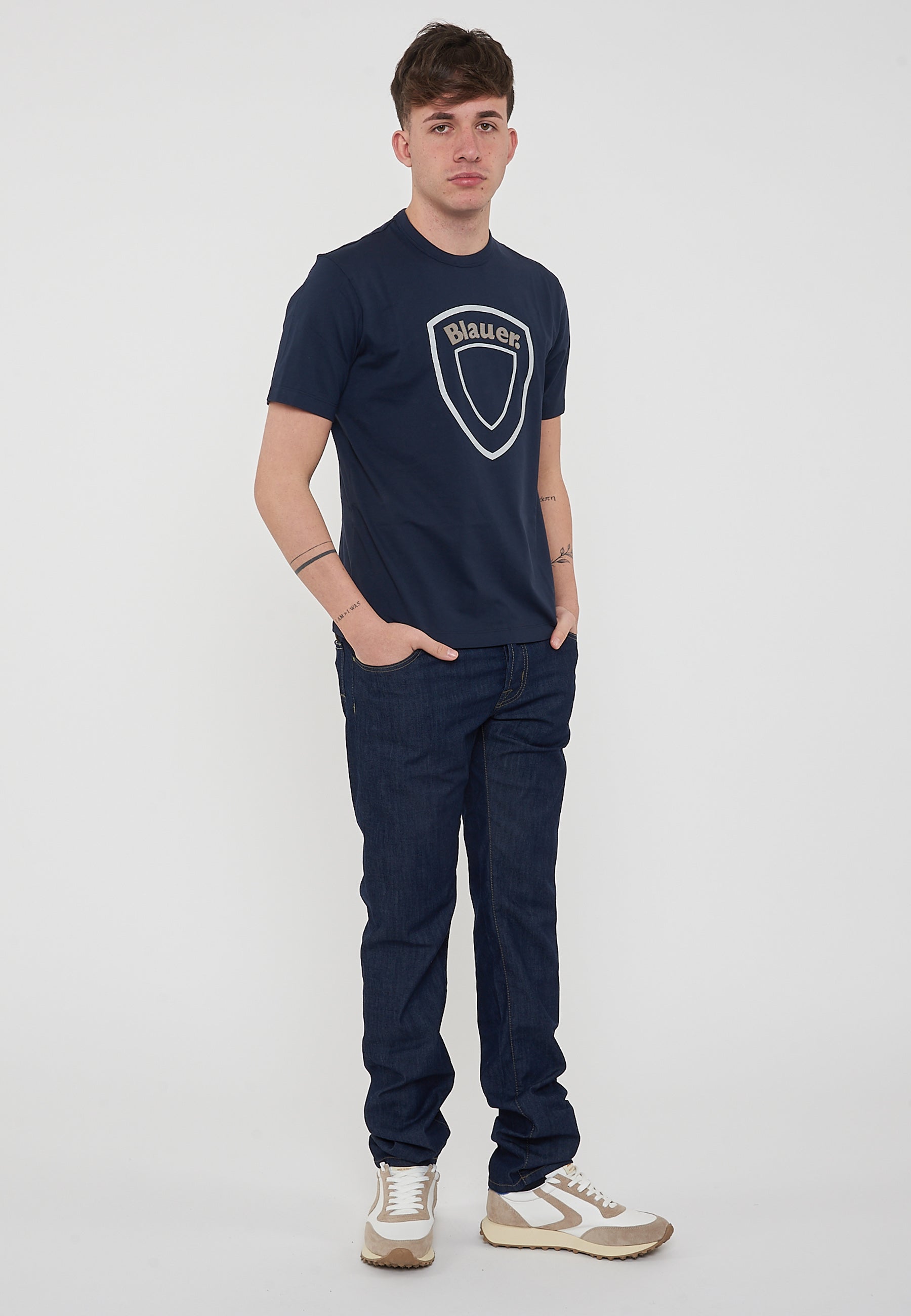 T-Shirt Scudo Grande Hallet Blu 