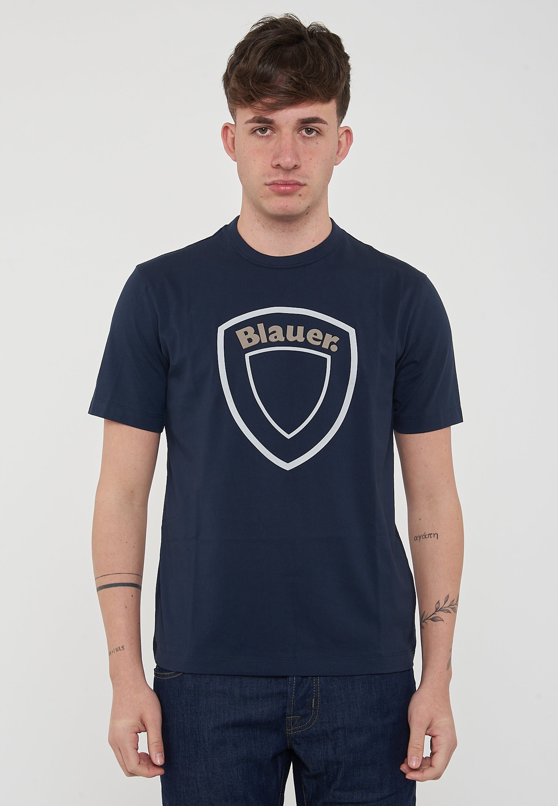 T-Shirt Scudo Grande Hallet Blu 