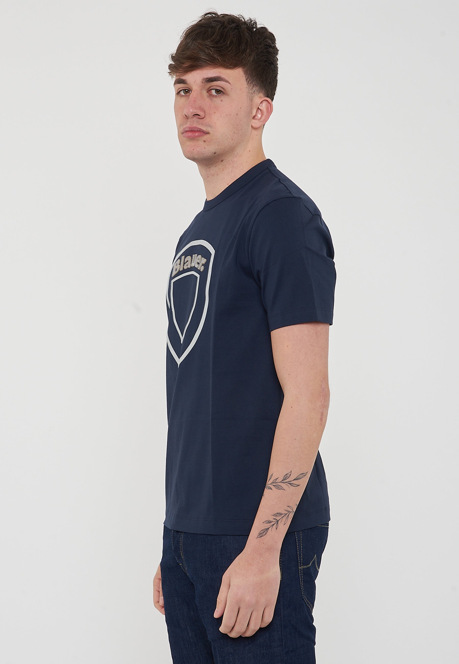 T-Shirt Scudo Grande Hallet Blu 