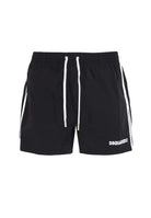Dsquared2 Boxeur Side Stripe Midi Swim Boxer Black 