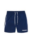Dsquared2 Boxeur Side Stripe Midi Swim Boxer Navy Blue 