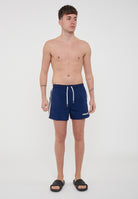 Dsquared2 Boxeur Side Stripe Midi Swim Boxer Navy Blue 