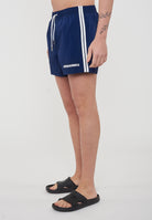 Dsquared2 Boxeur Side Stripe Midi Swim Boxer Navy Blue 